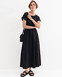 Petite Weekend Collection Belted Knit Midi Dress carousel Product Image 1