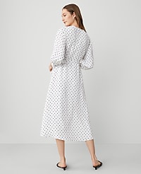 Dotted Wrap Midi Dress carousel Product Image 2