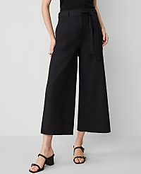 The Belted Cropped Palazzo Pant in Poplin carousel Product Image 3