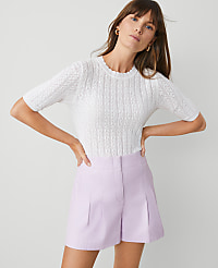 Petite Scalloped Pointelle Sweater carousel Product Image 1