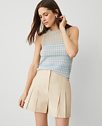 The Petite Pleated Short in Sateen carousel Product Image 1