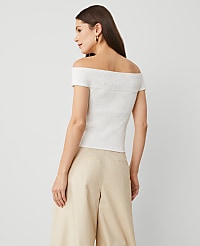 Petite Smocked Off-The-Shoulder Top carousel Product Image 2