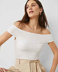 Smocked Off-The-Shoulder Top carousel Product Image 3