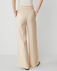 The Petite Belted Wide-Leg Pant in Twill carousel Product Image 3