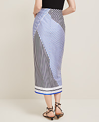 Petite Striped Satin Sarong Skirt carousel Product Image 3