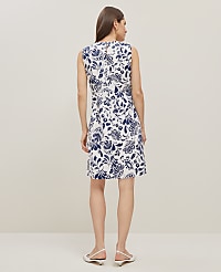Floral Linen Blend Shift Dress carousel Product Image 2