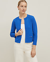 Ribbed 3/4 Sleeve Sweater Jacket carousel Product Image 1