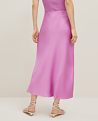 Satin Bias Midi Slip Skirt carousel Product Image 3