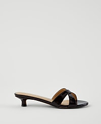 Patent Crossover  Kitten Heel Sandals carousel Product Image 1