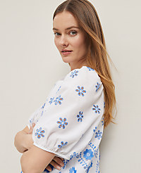 Geo Embroidered Boatneck Popover carousel Product Image 1