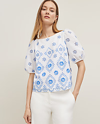 Geo Embroidered Boatneck Popover carousel Product Image 3