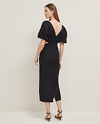 Linen Blend Cutout Dress carousel Product Image 2