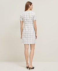 Petite Plaid Tweed Button Pocket Dress carousel Product Image 2