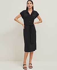 Belted Knit Shirtdress carousel Product Image 1