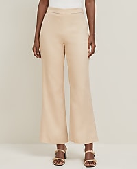 The Flare Ankle Pant in Linen Blend &mdash; Curvy Fit carousel Product Image 1
