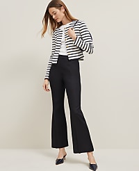 The Petite Flare Ankle Pant in Linen Blend carousel Product Image 1