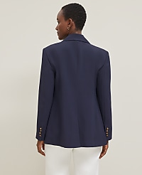 Fluid Crepe Fitted Long Blazer carousel Product Image 2