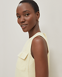 Petite Button Pocket Shift Dress carousel Product Image 4