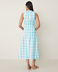 Plaid Flare Midi Dress carousel Product Image 2