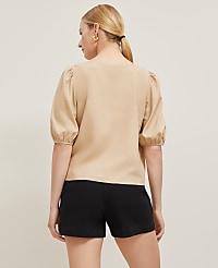 Petite Linen Blend Boatneck Popover carousel Product Image 2