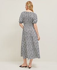 Petite Floral Smocked Puff Sleeve Dress carousel Product Image 2