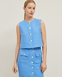 Tweed Cropped Vest carousel Product Image 1
