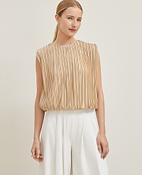 Pleated Bubble Hem Top carousel Product Image 1