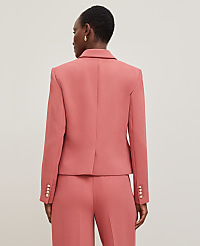 Petite Fitted Blazer in Textured Crepe carousel Product Image 2