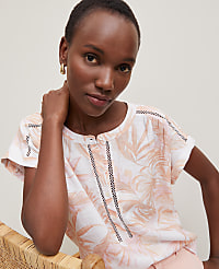 Floral Cutout Linen Popover carousel Product Image 1