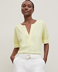 Half Sleeve Linen Blend Popover carousel Product Image 1