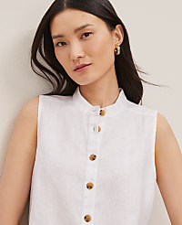 Linen Sleeveless Shirt carousel Product Image 3