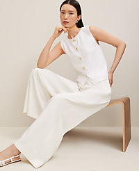 The Statement Palazzo Pant in Melange carousel Product Image 1