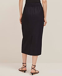 The Petite Linen Blend Clean Midi Skirt carousel Product Image 3