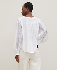 Embroidered V-Neck Popover carousel Product Image 2
