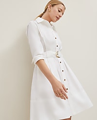 Petite Flare Pocket Shirtdress carousel Product Image 3