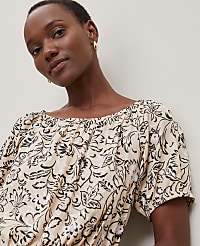 Floral Bubble Hem Top carousel Product Image 3