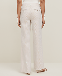 The Petite Straight Trouser in Striped Seersucker - Curvy Fit carousel Product Image 2