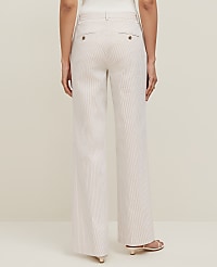The Straight Trouser in Striped Seersucker - Curvy Fit carousel Product Image 2