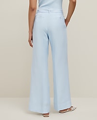 The Petite Belted Wide-Leg Pant in Linen Blend carousel Product Image 3