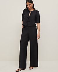 The Petite Easy Palazzo Pant in Linen Blend carousel Product Image 1