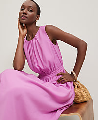 Petite Cutout Back Midi Dress carousel Product Image 1