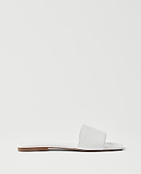 Leather Single Strap Slide Sandals carousel Product Image 1