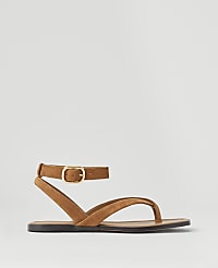 Weekend Collection Suede Buckled Ankle Strap Sandals carousel Product Image 1