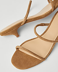 Double Strap Suede Kitten Heel Mule Sandals carousel Product Image 2