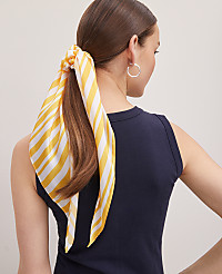 Weekend Collection Striped Silk Scrunchie carousel Product Image 2