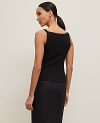 Petite Button V-Neck Tank Top carousel Product Image 2