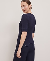 Weekend Collection Boucl&eacute; Henley Sweater carousel Product Image 2