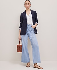 Weekend Collection Roll Sleeve Linen Blend Blazer carousel Product Image 4