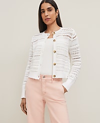 Pointelle Textured Cardigan carousel Product Image 1