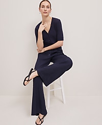 Weekend Easy Fit Wide-Leg Pant in Linen Blend carousel Product Image 1